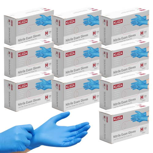 Blue Nitrile Disposable Gloves 1000 Count, Latex-Free and Powder-Free, Safe for Food Processing, Beauty Salons, Medical Care, and Household Cleaning
