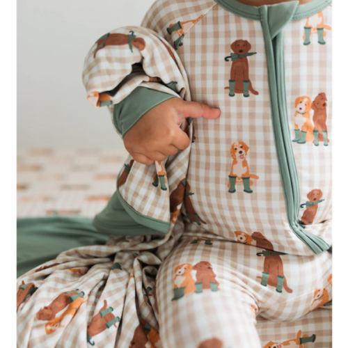 Green Pup Friends Zipper Romper – In My Jammers