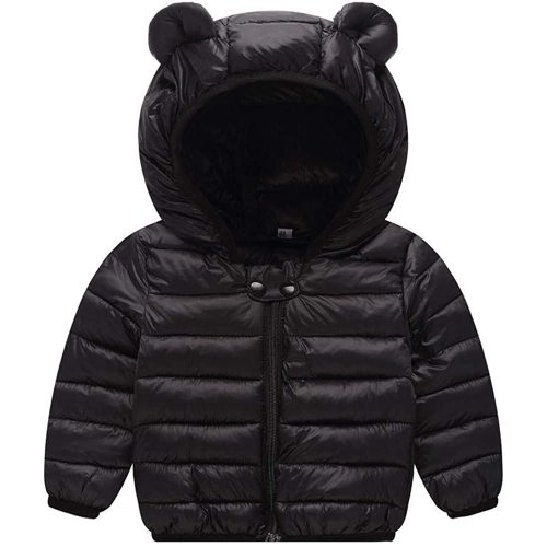 Newborn Toddler Baby Boys Girls Puffer Jacket Winter Warm Cotton Padded Jacket Bear Ears Hooded Coat