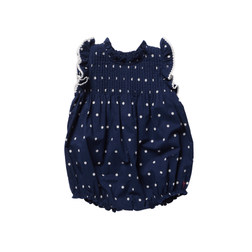 Baby Girls Jaipur Bubble - Navy Dot – Pink Chicken