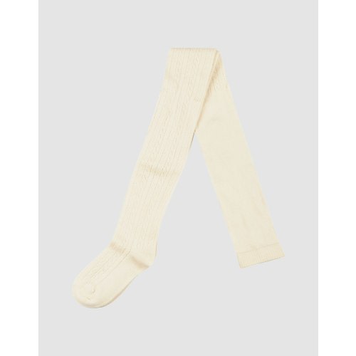 6-12 months Baby hollow pattern wool tights in Nature