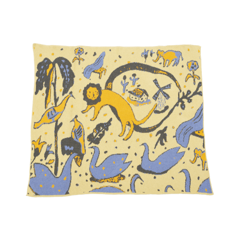 child swans daffodil — Hillery SproattKnit Blankets-HILLERY SPROATT