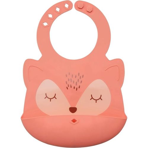 Tiny Twinkle Roll-Up Silicone Bib - Soft, Durable, Easy Clean Waterproof Silicone Bibs With Food Catcher