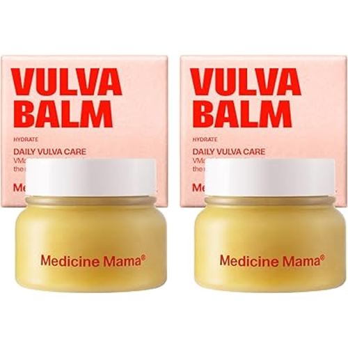 VMAGIC by Medicine Mama Organic Vulva Balm – Intimate Skin Care, Menopause Support – Relieves Feminine Dryness, Itching & Irritation – Hormone Free, Vaginal Moisturizer for Women – 2-pack (2 oz ea)