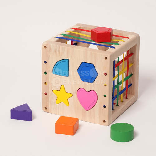 Montessori Wooden Sorting Cube - For Curious Little Minds