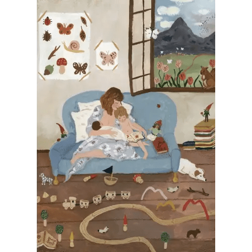 Mother of two - print 19.5 x 27 cm — tijanadraws