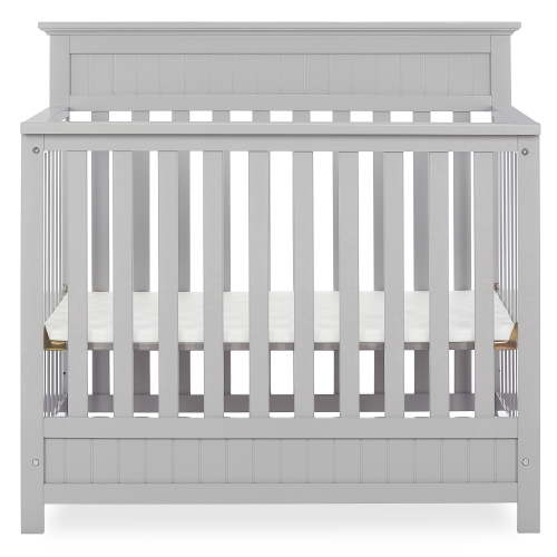 Dream On Me, Harbor 4-in-1 Convertible Mini Crib, Pebble Grey