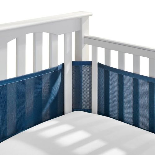 BreathableBaby Breathable Mesh Crib Liner - Classic Collection - Navy