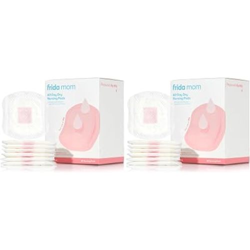 Frida Mom Nursing Pads, Disposable Nursing Pads with Ultra Absorbency, and Soft Texture, Breastfeeding Essentials, 60ct (Pack of 2)