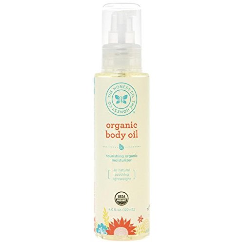 The Honest Company Organic Body Oil | Certified Organic | All-Natural | Plant-Based | Hypoallergenic | Lightweight | Biodegradable | Jojoba Oil, Tamanu, Olive, Avocado & Sunflower Oil | 4 Fluid Ounces