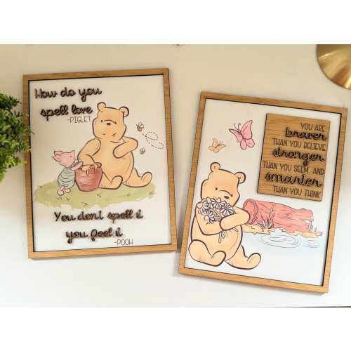 Classic Winnie the Pooh Wall Art, Pooh Nursery Decor, Pooh Quote