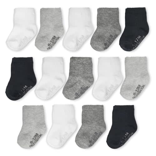 Fruit of the Loom Baby & Toddler Grow & Fit Flex Zones Cotton Stretch Socks - Unisex, Girls, Boys