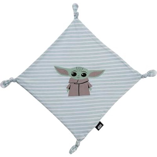 Lambs & Ivy Star Wars Mandalorian Grogu Cotton Jersey Security Blanket/Lovey