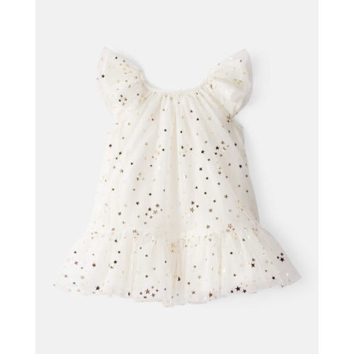 Baby Girl Star Print Short-Sleeve Dress - White - OshKosh B'gosh | Carter's