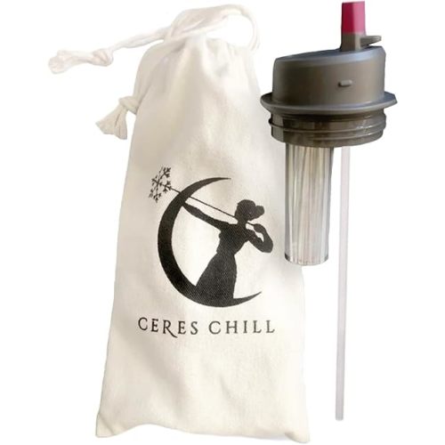 Straw Top Sipping Lid for Breastmilk Chiller Storage Container by CERES CHILL - Convert Your Breastmilk Chiller into a Thermos to Use Forever