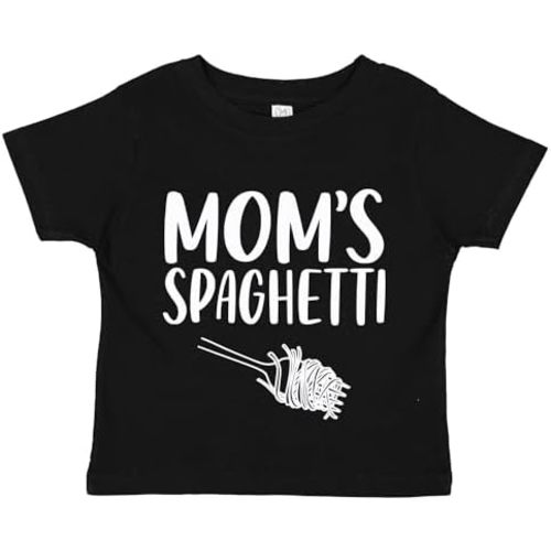 Tees & Tails Mom's Spaghetti 90s Hip Hop Retro Baby Infant Toddler Tee Shirt (Assorted Colors)