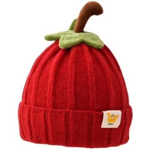 Kids Cute Pumpkin Fruit Crochet Hat Unisex Knitted Beanie Hat Christmas Hat Winter Warm Cap