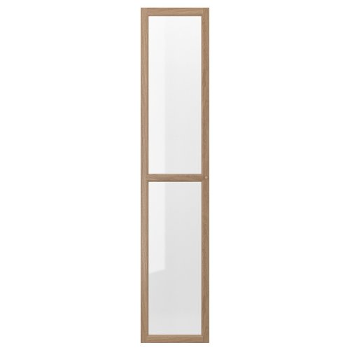 OXBERG Glass door - oak effect 15 1/2x75 3/4 "