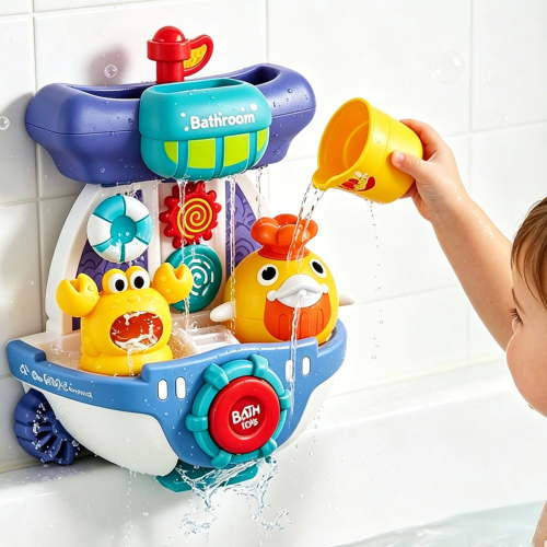 Baby Bath Toys for Toddler1-3, Bathtub/Summer Pool Toys for 18M+ Infant,Chick Water Spray&Spinning Crab Toys, , Birthday Gifts for Kids