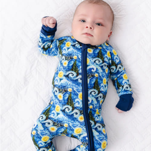 Starry Night Bamboo Sleeper – Little Crowns & Capes