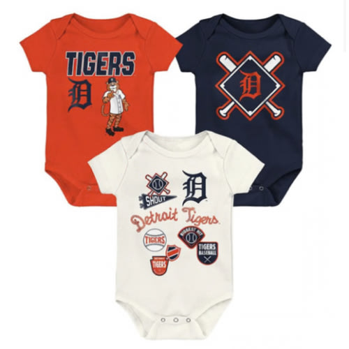 Detroit Tigers Onesies - Set of 3