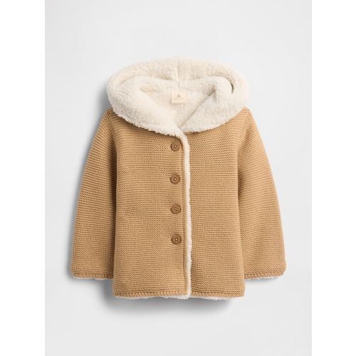 Baby Sherpa-Lined Hooded Sweater