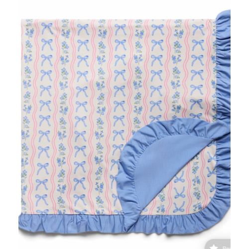 Amelia Bow Ruffle Blanket – In My Jammers