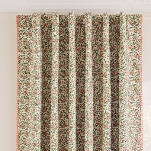 Pink Chicken Spring Floral Blackout Curtain