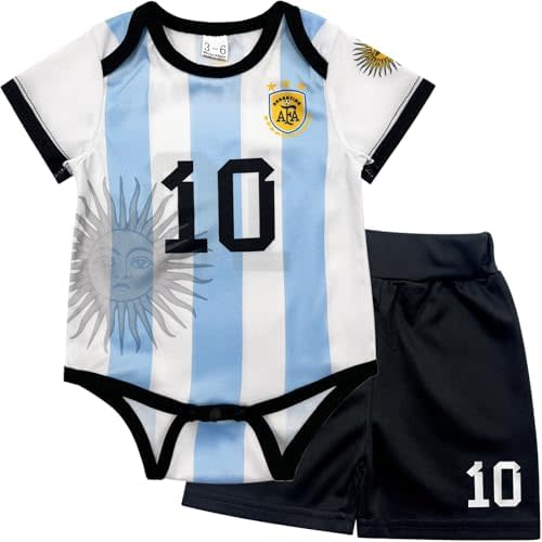 Country Baby's Soccer Jerseys Infant Two - piece Set Football Uniform Shirt and Comfort Shorts for boys and Girls