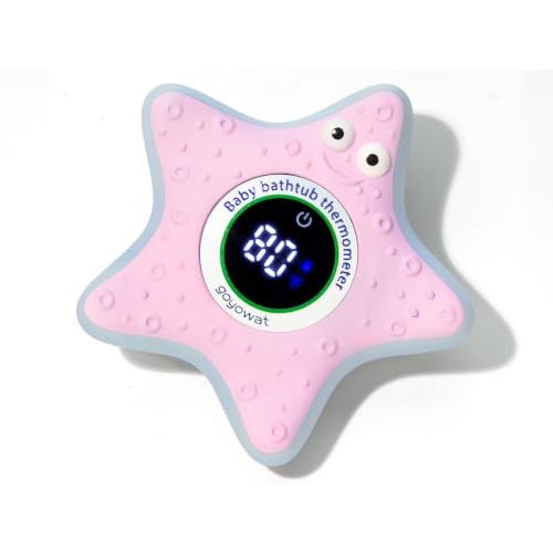 Baby Bath Thermometer Water Temp Safety for Bathtub,Room Essential toy2-in1 | Tub Temperature LED Display,Color Warn(Cold/Comfortable/Hot),Safe Water Temp for Newborn & Infants,Bath floating Toy for Kids