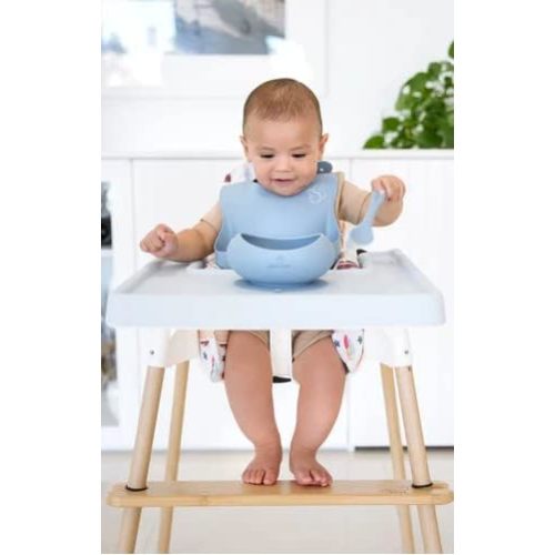 Woodsi Footsi Highchair Footrest for IKEA Antilop, Bamboo Wooden Footrest, Height Adjustable, High Chair Accessories,Suitable Footstool with Rounded Corners