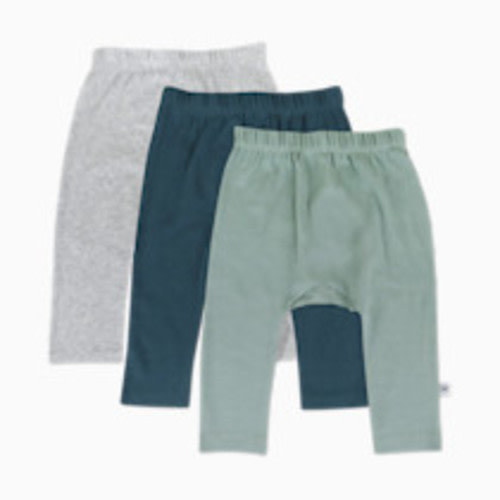 HonestBaby Unisex-Baby Multipack Harem Pants Roomy Fit Pull on Bottoms 100% Organic Cotton for Baby Boys, Girls