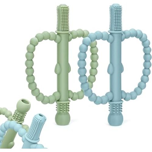 Baby Teething Toys for Babies 0-36 Months – Anti-Choking Design, Teething Relief for Straws Sticks, Chew Straw Sensory Toy for Infant Toddlers Silicone teether Tubes