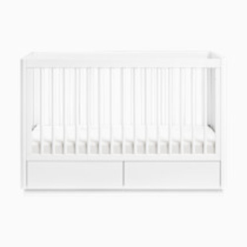 babyletto Bento 3-in-1 Storage Crib with Toddler Bed Conversion Kit - White