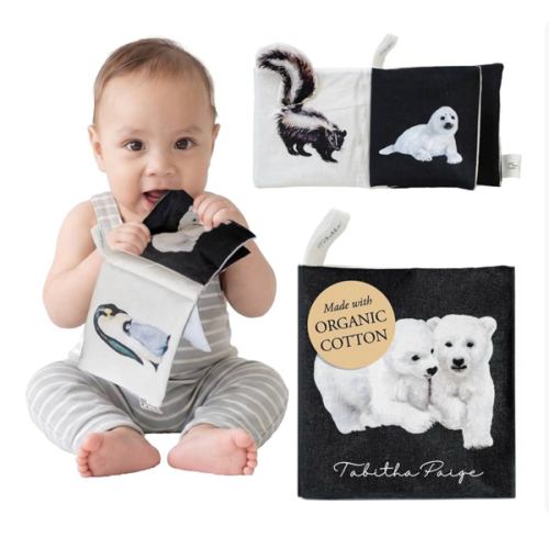 Crinkle ORGANIC Cotton Book: High-Contrast Art for Sensory Play and On-the-Go Fun (Tabitha Paige Children's Book Series)