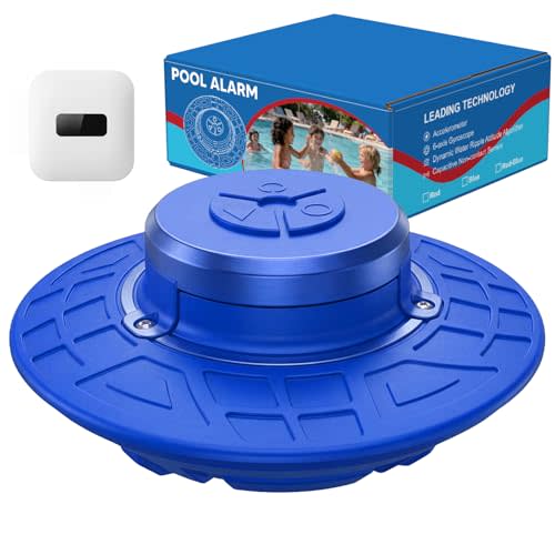 Pool Alarm, Floating Safety Alarm for Inground & Above Ground Pools, 110dB Siren IP68 Waterproof, Smart Wave-Sensing Prevents False Alerts, 262ft Wireless Range, Kids & Pets Safety (Blue)