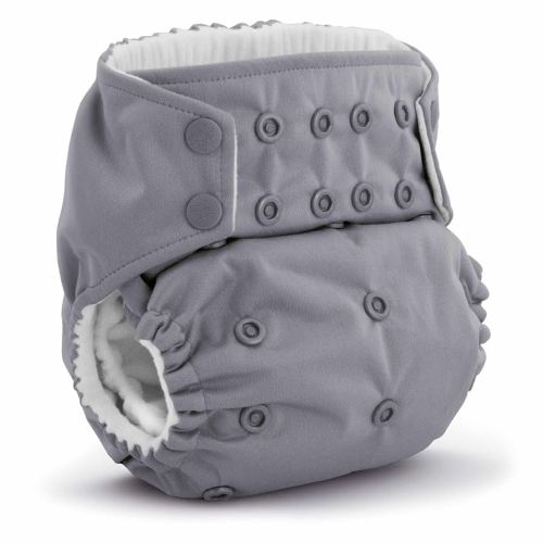 Kanga Care Rumparooz G3 Stay Dry Cloth Diaper Reusable One Size Pocket Diaper Patented Inner Double Gusset 2 pcs Microfiber Insert Soaker (6-55+ lbs) - Platinum