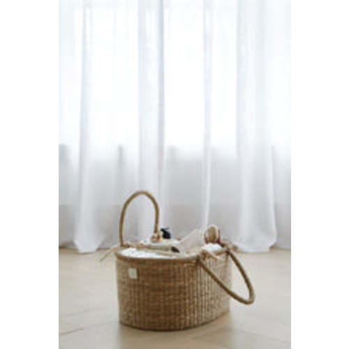 Baby Diaper Caddy Organizer "ROSA" Handmade & Natural by BEBE BASK® – BEBE BASK