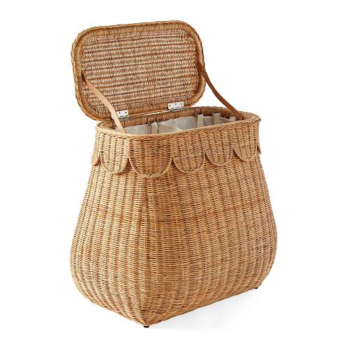 Scallop Rattan Double Hamper | Serena and Lily