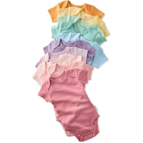 Baby Avery 10-pack Short Sleeve Bodysuits​ 100% Organic Cotton for Baby Boys​ & Girls