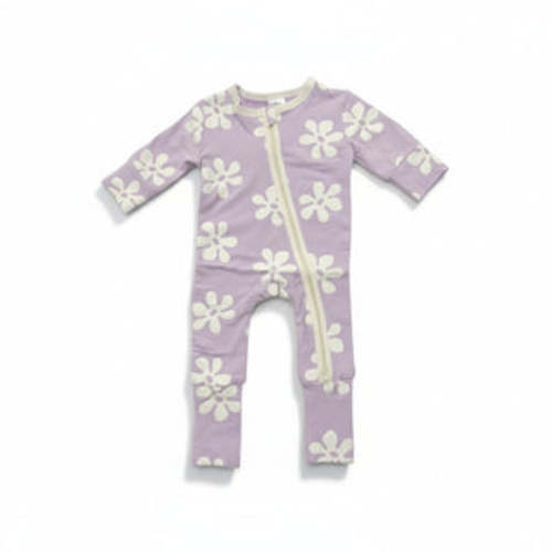Long Sleeve Sleepsuit - Lavender Floral – Mini Zali