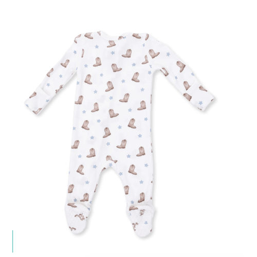 2 Way Zipper Footie – 0-3 M - Mini Cowboy Boots