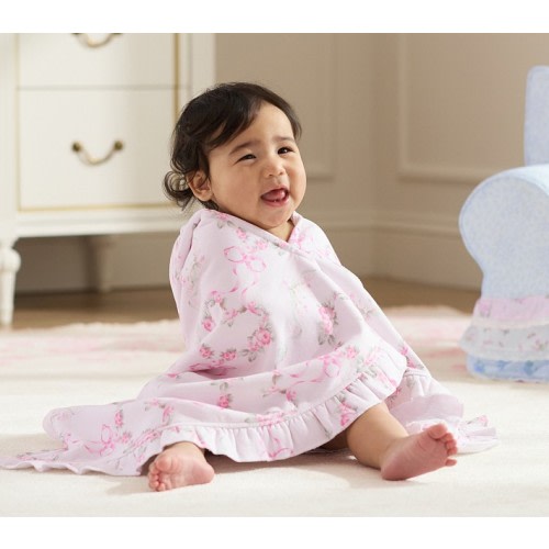 LoveShackFancy Floral Hearts Baby Hooded Towel