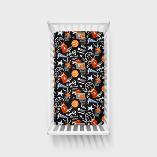 Black Slam Dunk Fitted Crib Sheet – Little Sleepies