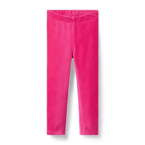 Girl Sugar Beet Pink Corduroy Velour Legging by Janie and Jack
