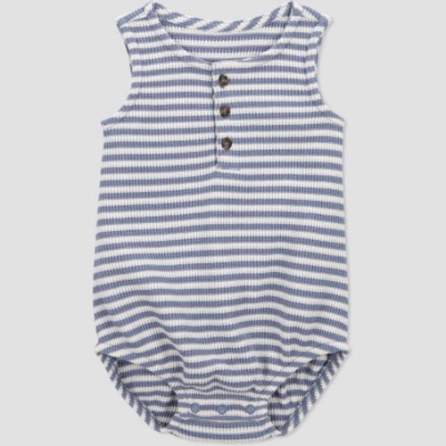 Carter's Just One You® Baby Boys' Striped Bubble Romper - Blue/White, Size: Newborn