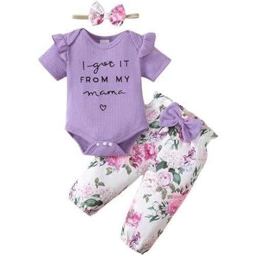 Baby Girl Clothes Newborn 3Pcs Infant Fall Winter Floral Outfits