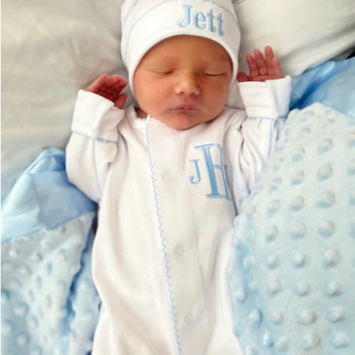 Baby Boy Coming Home Outfit, Monogrammed Footie, Personalized Baby Gift, Monogrammed Sleeper, Pima Cotton, Newborn Pictures, Shower Gift - Etsy