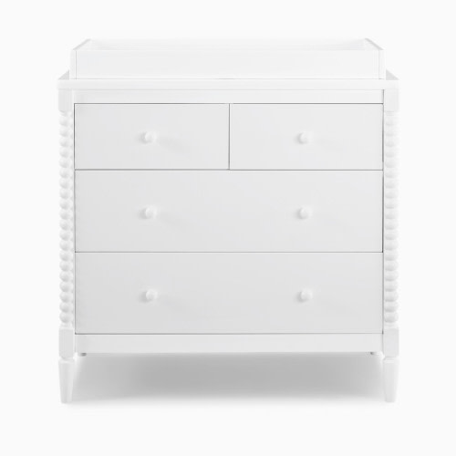 Delta Children Saint 4 Drawer Dresser with Changing Top - Bianca White