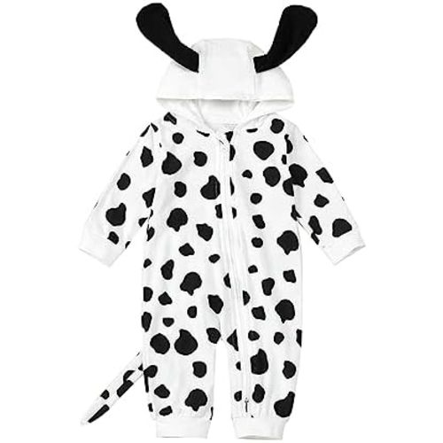 Baby Dog Halloween Costume Boy Girl Dalmatian Spotted Puppy Jumpsuit Aminal Halloween Cosplay